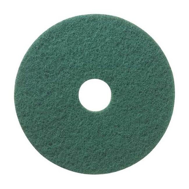 Tough Guy Scrubbing Pad,Green,Size 14",Round,PK5 402W22