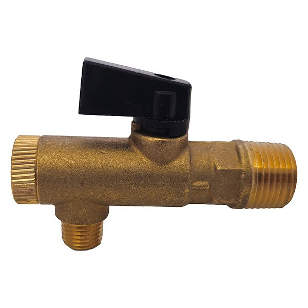 Speedaire Filter Ball Valve,Brass,1/4in Drain Port FBV-255025