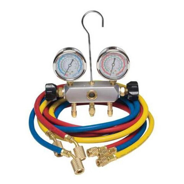 Dayton Manifold Gauge Set, 2 Valve,3 Hoses 4PDF9