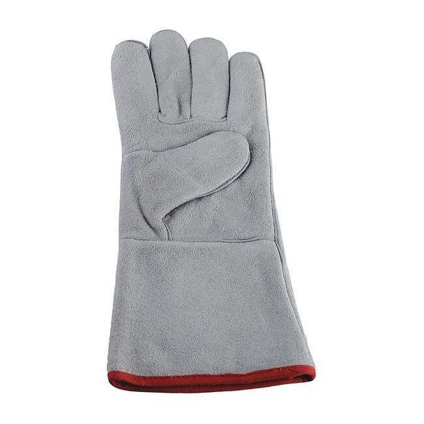 Left Hand Only Welding Glove, Gauntlet Cuff, Wing Thumb, Leather Cowhide, L