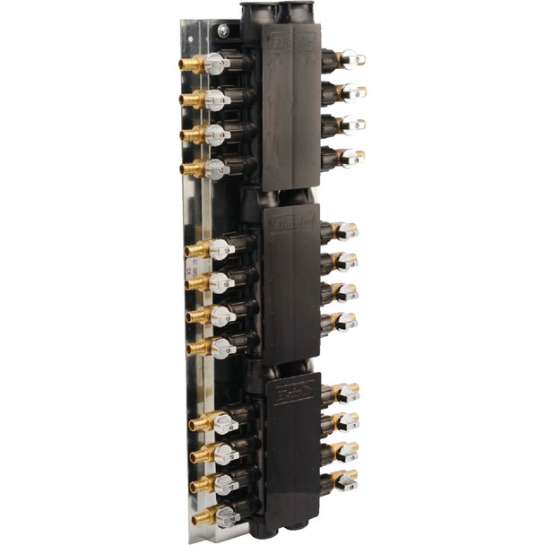 SharkBite 24 Port Barb Manifold with Brass Ball Shutoff Valves RM22724