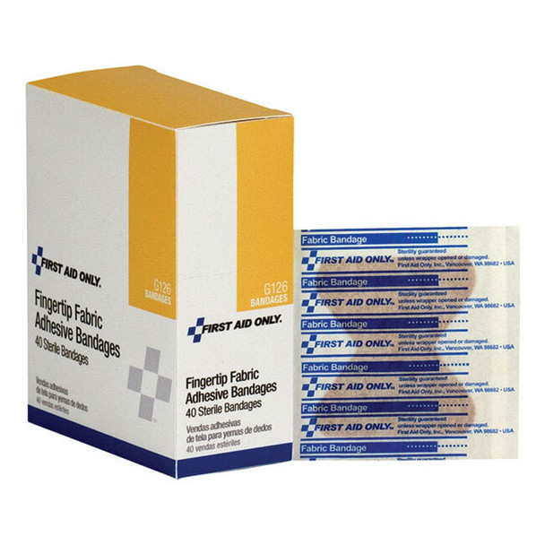 Fingertip Fabric Bandages, 1 3/4" x 2", 40/Box