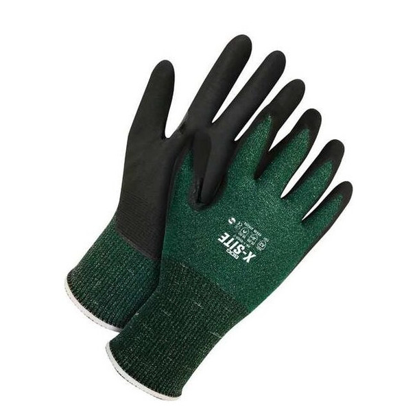Cut-Resistant Coated Gloves, Cut Level A2 ,Dipped ,Nitrile ,Sandy ,10 1 PR