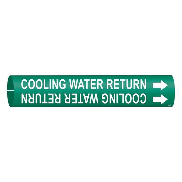 Brady Pipe Marker,Cooling Water Return,Green, 4043-B 4043-B