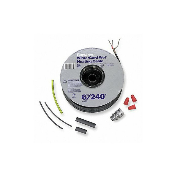 Raychem Electric Heating Cable Kit, 240VAC, 100 ft Length 449467-000