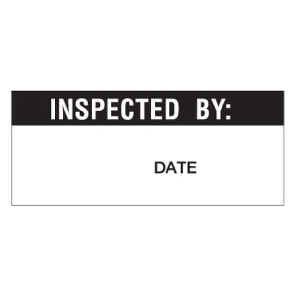 Brady Quality Inspection Label, 5/8 in. H, PK5 WO-52-VP