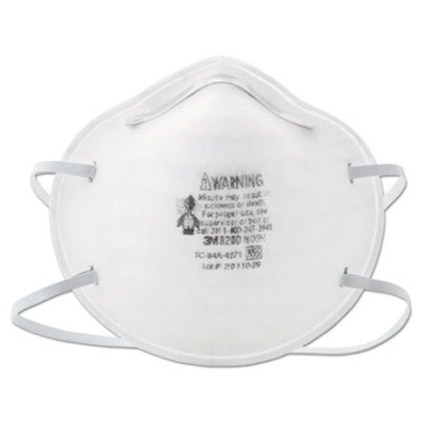 3M™ N95 Particle Respirator 8200 Mask, Standard-Size, 20/Box 8200