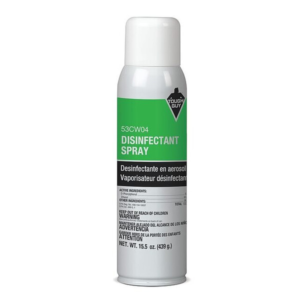 Tough Guy Disinfectant, 15.5 oz, Aerosol Can, Ready-To-Use, Floral 53CW04