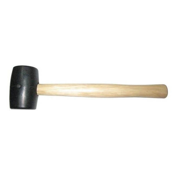 Westward Rubber Mallet,Hickory,8 Oz 6DWL1