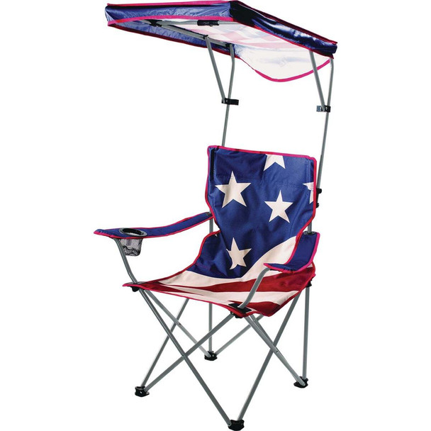 Quik Shade U.S. Flag 190T Aluminux Folding Chair 160086