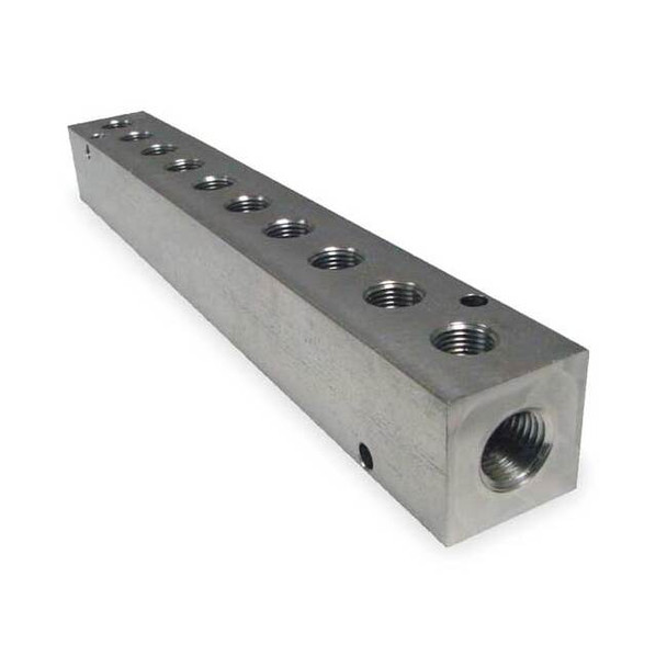 Pneumadyne Manifold,Stainless Steel,NPT,7-3/4 In. L M10-125-10-SS