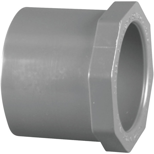 Charlotte Pipe 1-1/4 In. Spigot x 1 In. Slip Schedule 80 PVC Bushing