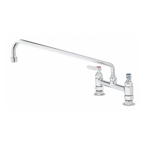 T&s Brass Low Arc Laundry Sink Faucet, Manual, 8" Mount, 2 Hole B-0220
