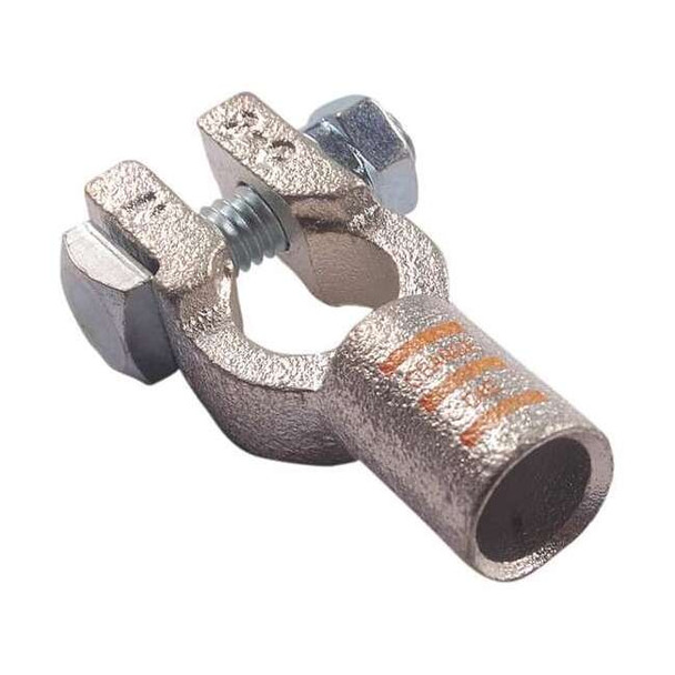Straight Battery Terminal, 2/0 ga., Orange, Includes: 5/16 in Bolts