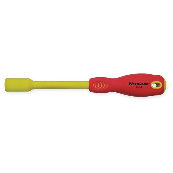 Westward Nut Driver,1/2 in.,Hollow,Ergo,Ins,5 in. 1YXL5