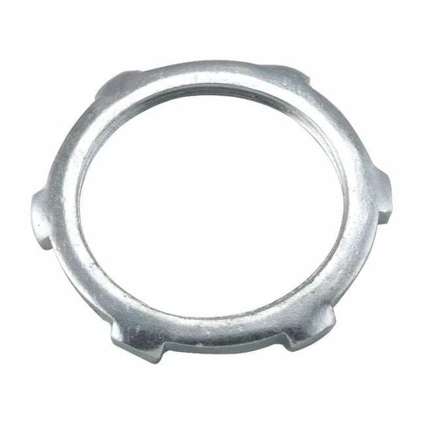 Raco IMC Locknut, 1 in, Threaded, Steel, Plain, Gray 1194