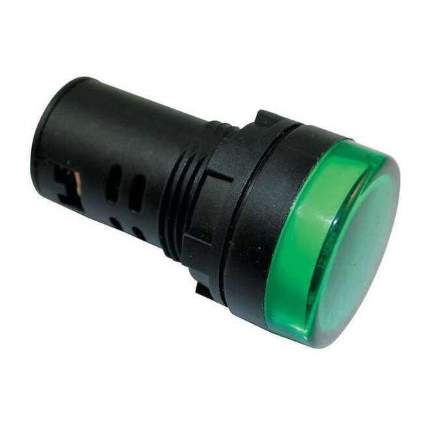 Dayton Raised Indicator Light,22mm,240V,Green 22NZ09