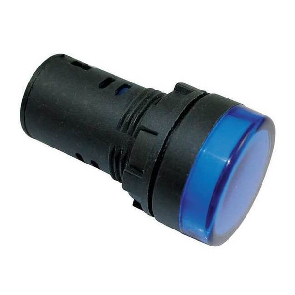 Dayton Raised Indicator Light,22mm,240V,Blue 22NZ12