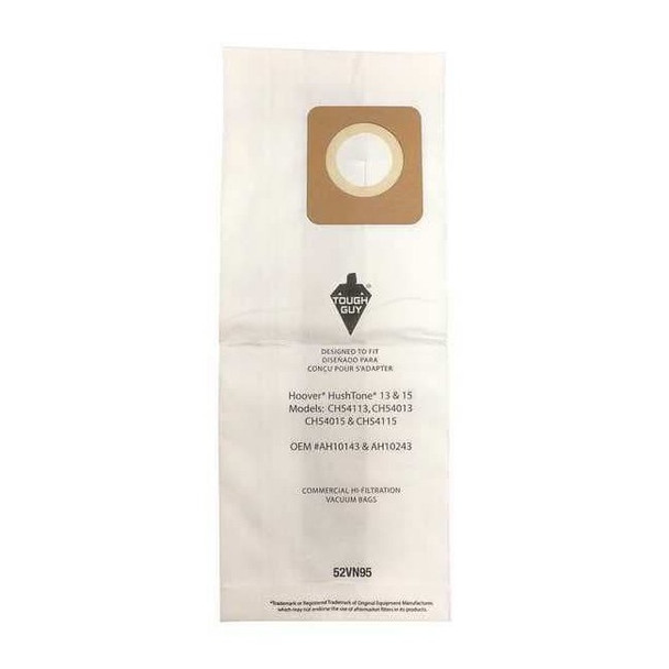 Manufacturer Varies Vacuum Bag, 2-ply, Paper Bag, 10 PK 52VN95