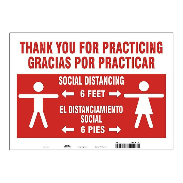 Thank You For Practicing Sign, 14" W x 10" H, English, Spanish