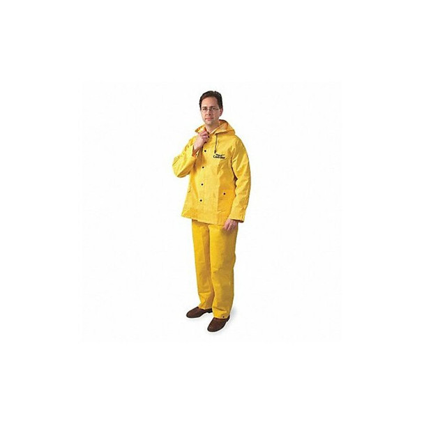 Condor Rain Suit,Jacket/Bib,Unrated,Yellow,4XL 1FBB5