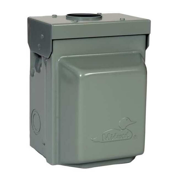 Steel Unmetered Surface Power Outlet, 7-1/8 in H, 5-3/16 in D, NEMA 3R