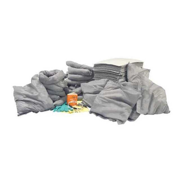 Spill Kit Refill, 67 gal Volume Absorbed per Kit, 95 gal Capacity, Refill