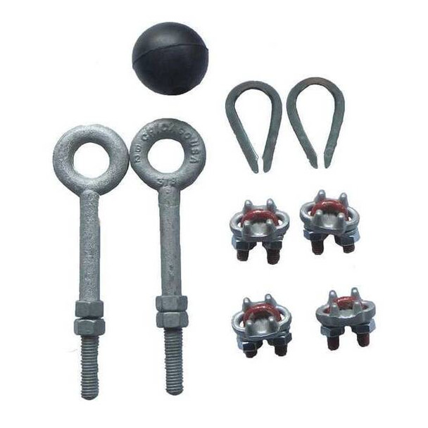 Dayton Festoon Hardware Kit,1/4 In Wire Rope 33N273