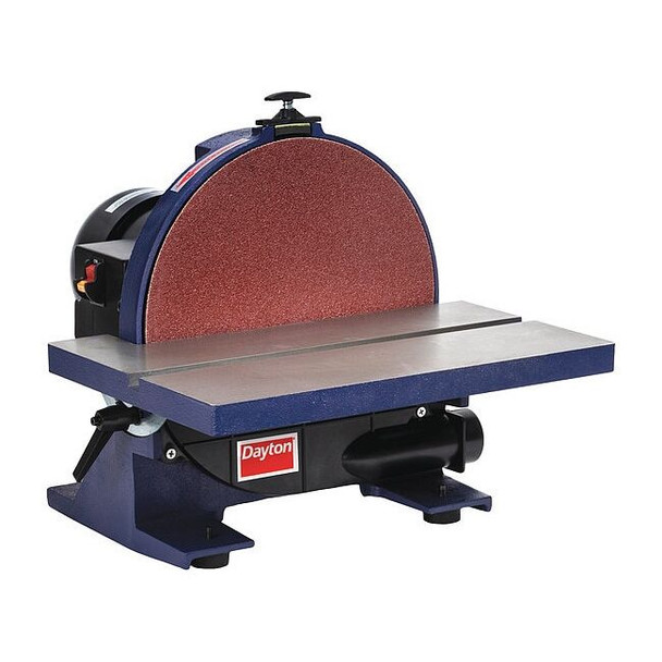 Disc Sander, 3/4 hp, 12 in Disc Dia, 1720 RPM Disc Speed, Corded, 115V V