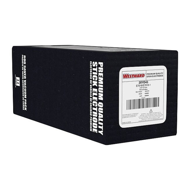 Westward 14" Welding Electrode 3/16" Dia., AWS E7018, 50 lb. 20YD43