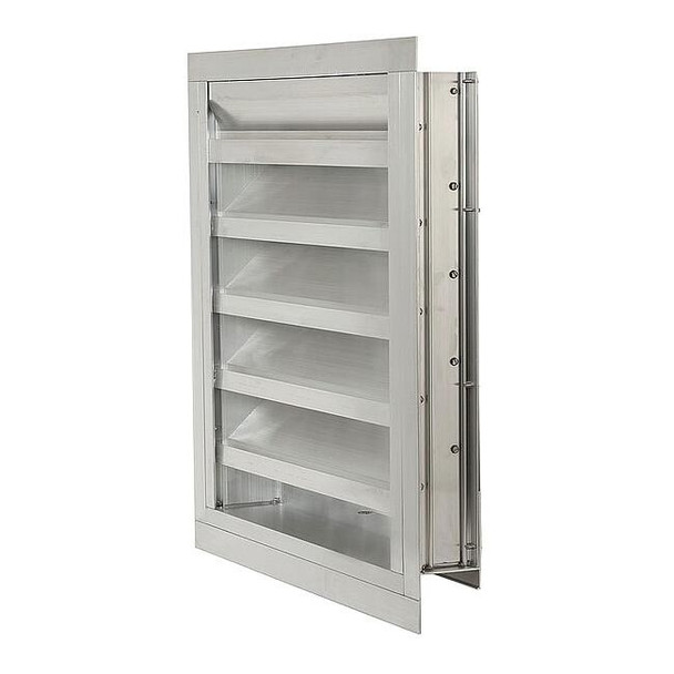 Dayton Intake Louver,Fixed, Drainable,18H x 18W 20UA08