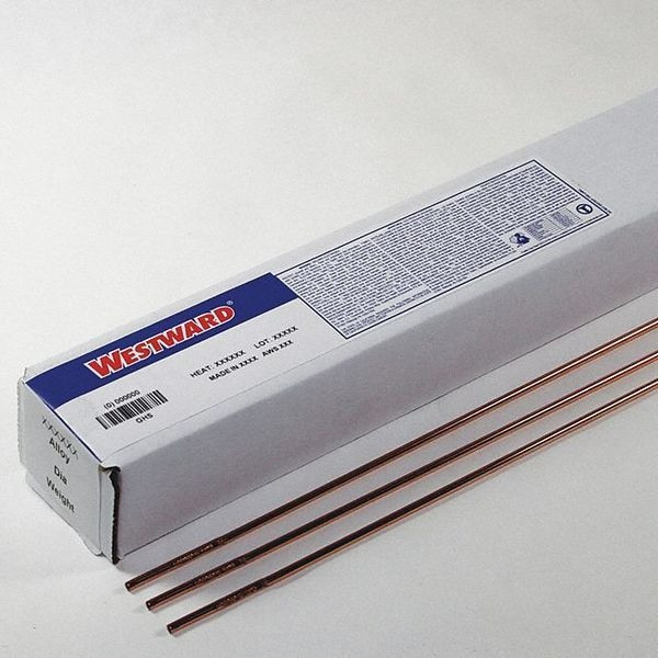 Westward 36'' TIG Welding Rod 1/8" Dia., AWS ER70S-6, 10 lb. 23XM39