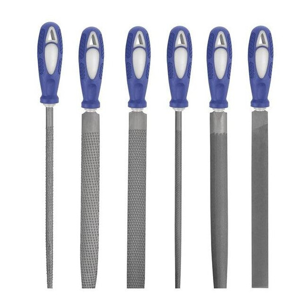 Westward Hand File Set,Bastard/Smooth,6 In L,6 Pc 10Z760