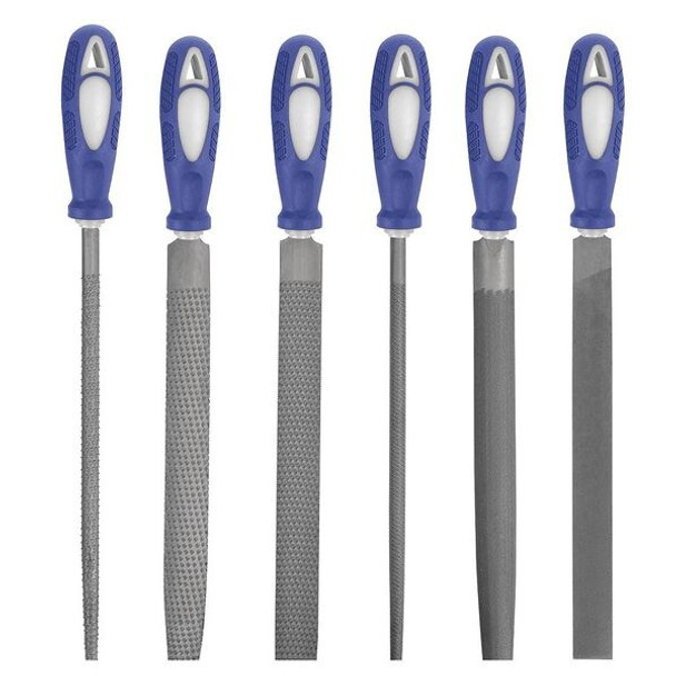 Westward Hand File Set,Bastard/Smooth,6 In L,6 Pc 10Z760