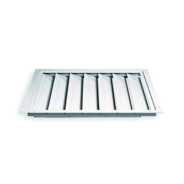Dayton 36 in 38"H-W Alu Universal Backdraft Dampr, 36 in x 36 in, Aluminum 4C228