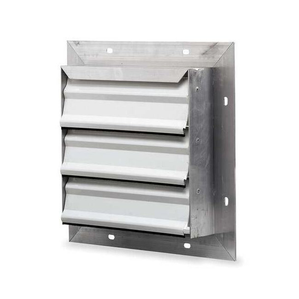 10 in 13"H-W 5.75"L Aluminum Backdraft Damper, 10-1/2 in x 10-1/2 in, Aluminum