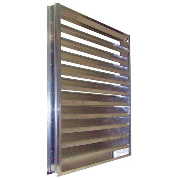 Dayton Drainable Louver,Fixed,17-1/2 H,Alum 5NKJ2