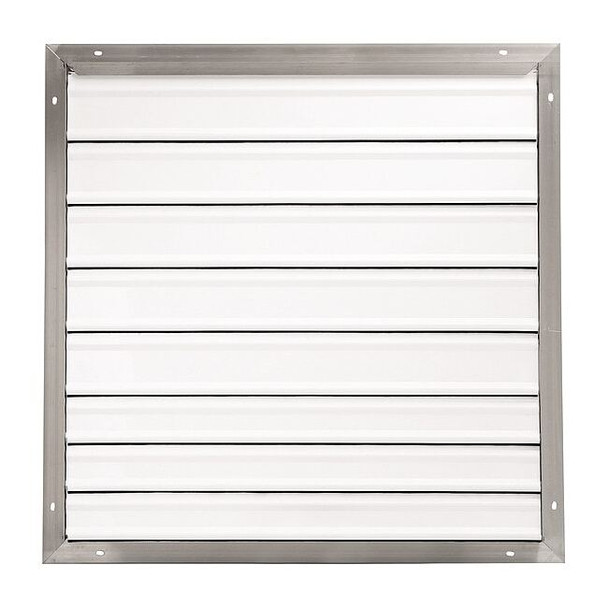30 in 33"H-W 5.75"L Aluminum Backdraft Damper, 30-1/2 in x 30-1/2 in, Aluminum