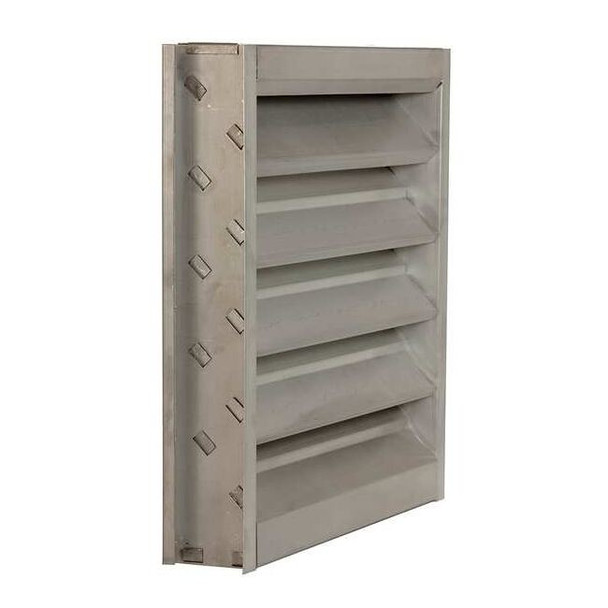 Dayton Louver,Wall Opening 24x24In,Galvannealed 4FZG4