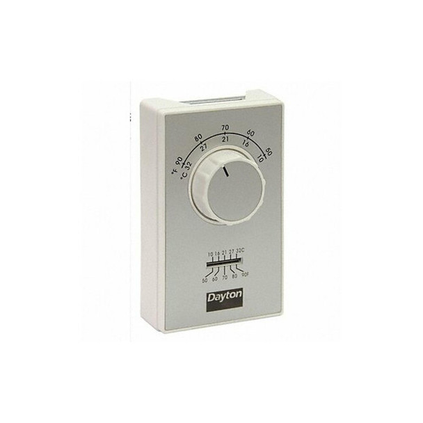 Dayton Line Volt NP Analog Tstat 1C,White,SPST 6GVX8C