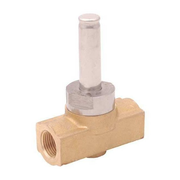 Brass Steam Solenoid Valve Less Coil, Normally Closed, 3/8 in Pipe Size