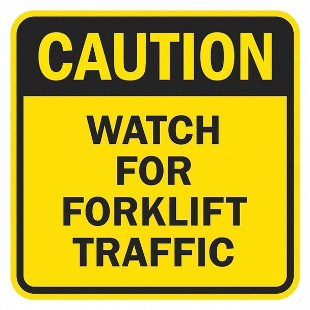 Warning Sign, 18 in H, 18 in W, Aluminum, Square, English, T1-1378-EG_18x18