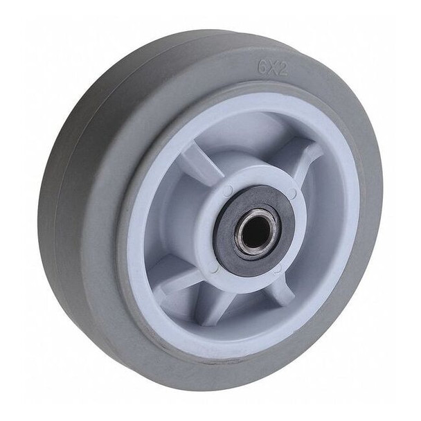 Caster Wheel, TPR, 6 in., 600 lb., Gray, Standards: ICWM