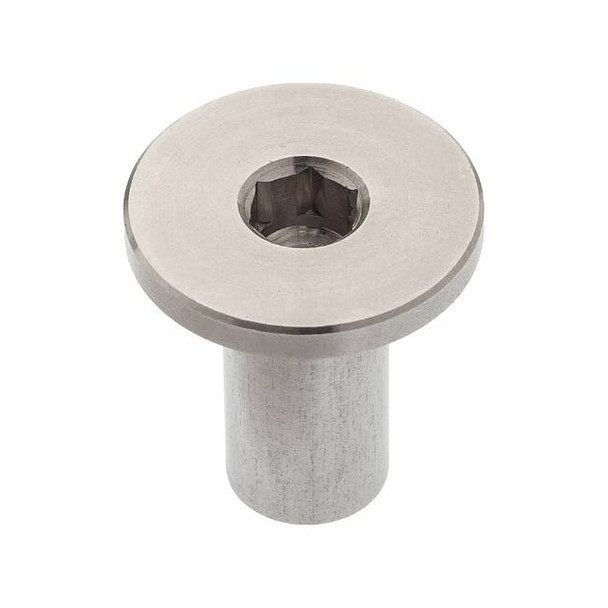Binding Barrel, 1/4"-20, 3/4 in Brl Lg, 3/8 in Brl Dia, Stainless Steel Plain