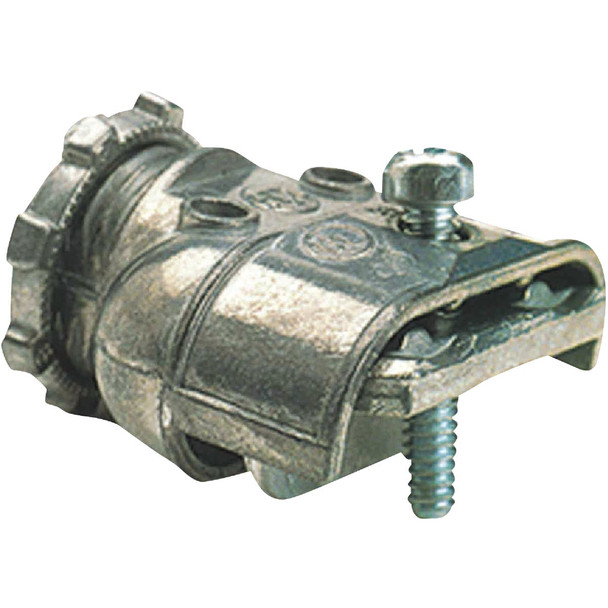 Halex 3/8 In. Duplex Clamp Armored Cable/Conduit Connector (2-Pack) 21580