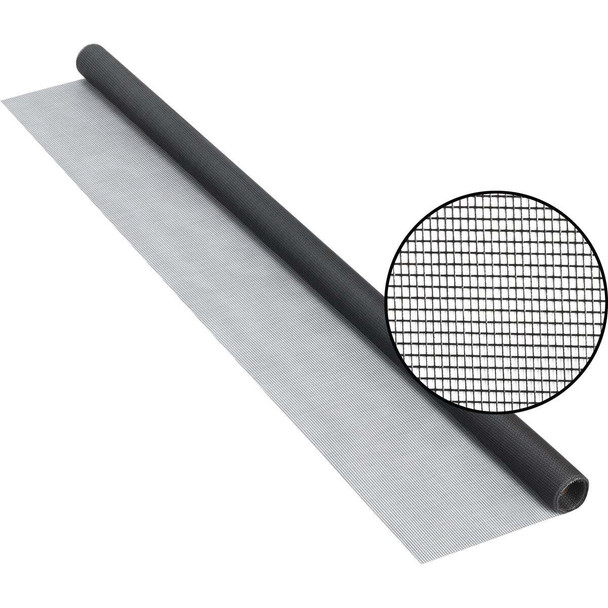 Phifer 48 In. x 84 In. Charcoal Fiberglass Screen Cloth Ready Rolls 3003956