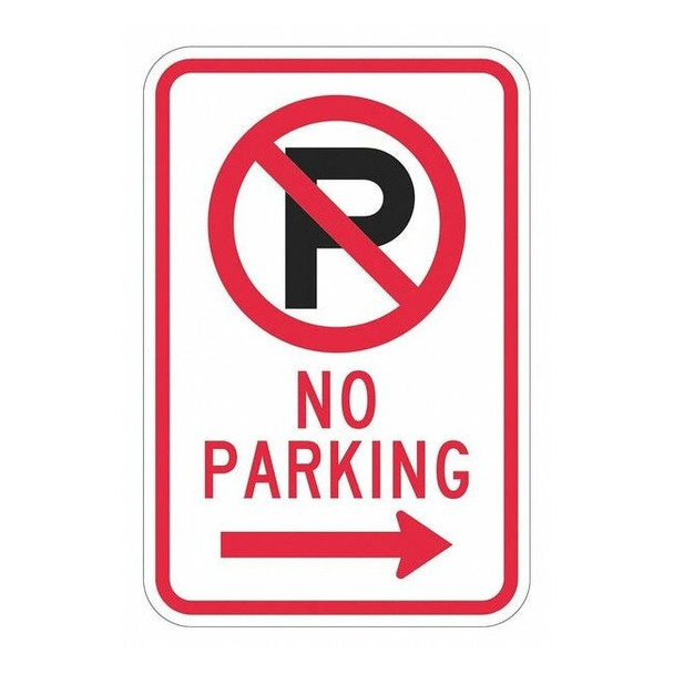 Lyle No Parking Sign,18" x 12, T1-2886-HI_12x18 T1-2886-HI_12x18