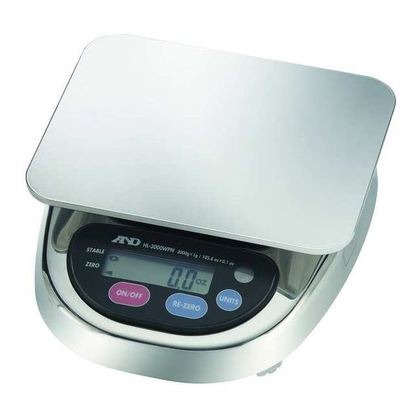 A&d Weighing Digital Compact Bench Scale 3000g Capacity HL-3000WPN