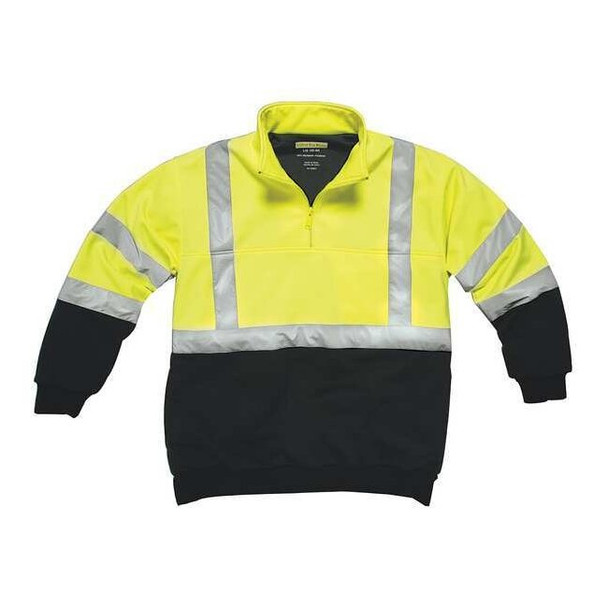 Utility Pro Hi-Viz Sweatshirt,Yellow/Blk,Polymide,L UPA542-L-BLKYLW