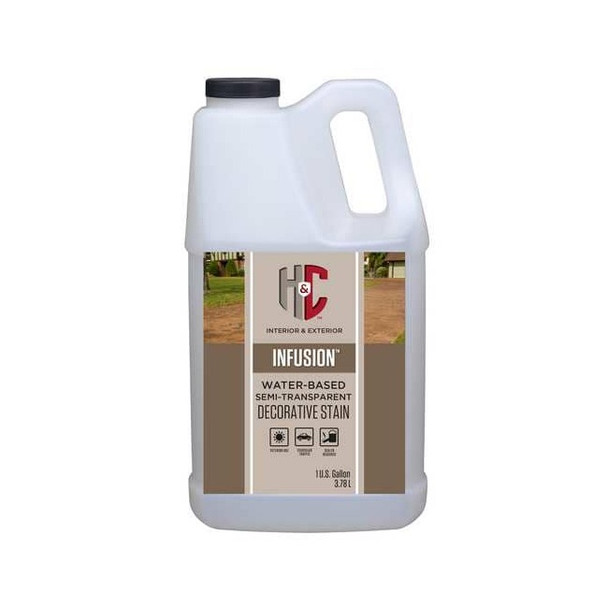 1 gal Floor Stain, Satin Finish, Semi-Trans Tumbled Stone, Water Base